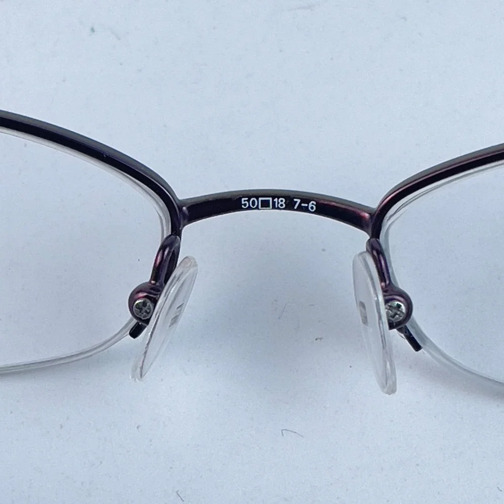 Adensco JOY JJF Women's‎ Eyeglasses Black Metal Cat Eye Half Rim 50-18-135 mm